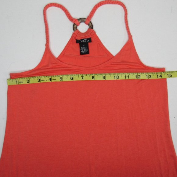 Rue 21 Braid Spaghetti Strap Sleeveless Racerback Blouse Tank Top Size S - Picture 5 of 6